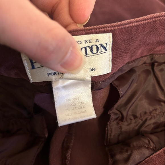 Vintage Pendleton Maroon Corduroy Pants Size 10 - Picture 8 of 9